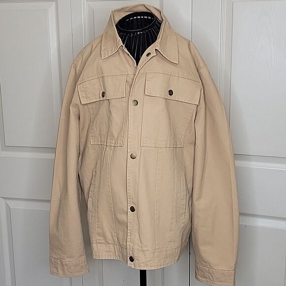 Womley's Tan Men's Trucker Jacket Size XL NWOT - Picture 1 of 7